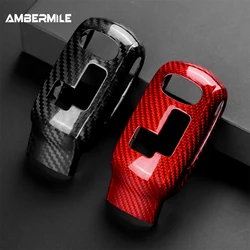 RHD/LHD Car Gear Shift Knob Cover Real Carbon Fiber for Mini Cooper F54 F55 F56 F57 F60 2020-2023 Countryman Interior Sticker