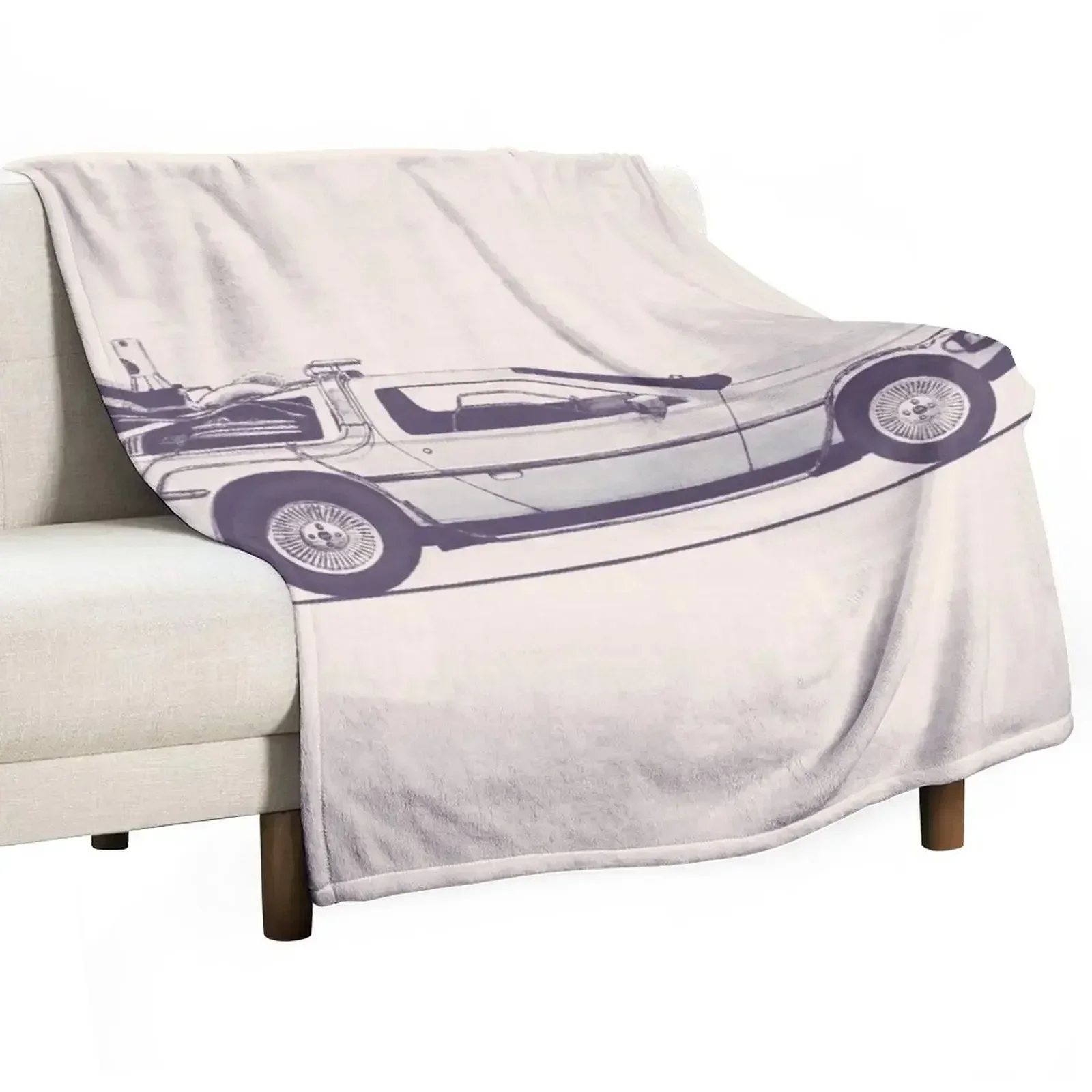 Delorean Throw Blanket Flannel Fabric christmas decoration Soft Plaid Soft Big Blankets