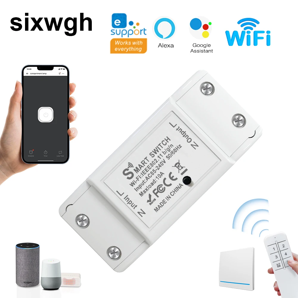 WiFi Smart Switch with Wireless Wall Switch, eWeLink App Control, Alexa Google Voice, Timer Countdown, Remote Sharing