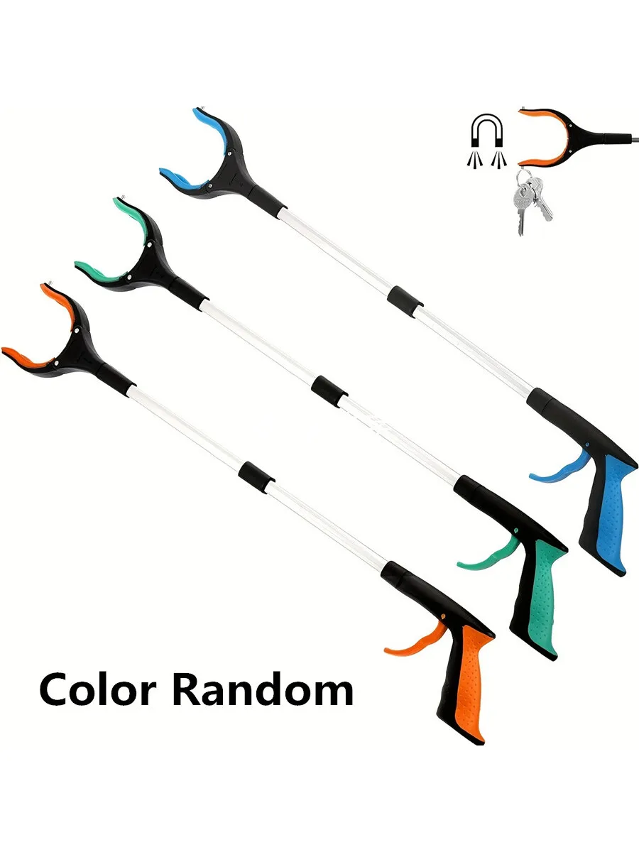 1pc Foldable Litter Reachers Pickers Pick Up Tools Gripper Extender Grabber Picker Collapsible Garbage Pick Up Tool Grabbers