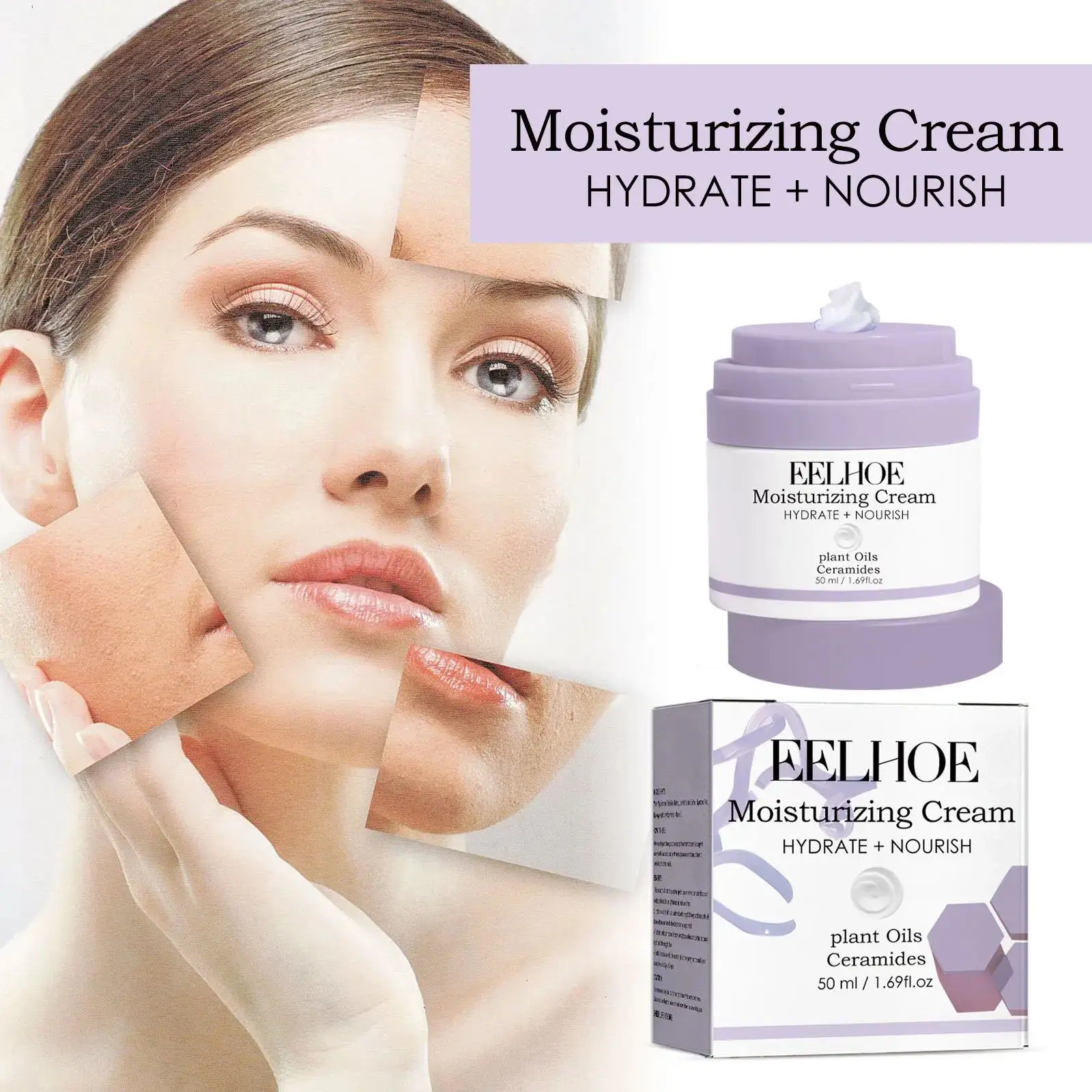 EELHOE Moisturizing Face Cream Whitening Day and Night Cream Removal Fine Lines Firming Skin Brightening Facial Beauty Skin Care