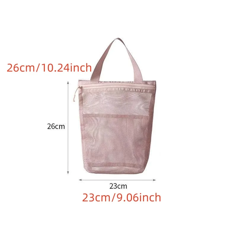 Przenośna kosmetyczka z wygodnym uchwytem, duża pojemność, siatkowa torba do przechowywania kosmetyków, kosmetyczka na podróże służbowe i wycieczki.