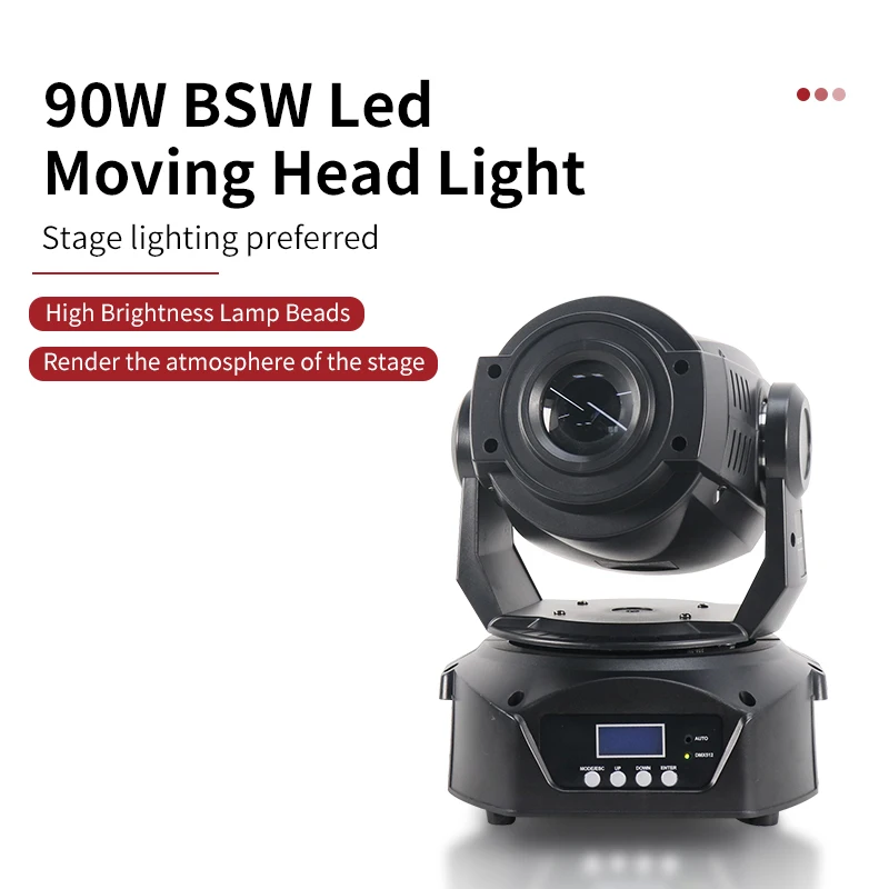 

LED 90W 3 Prism Moving Head Beam Colored rotating gobo lights Suitable for DJ disco wedding party stage lighting