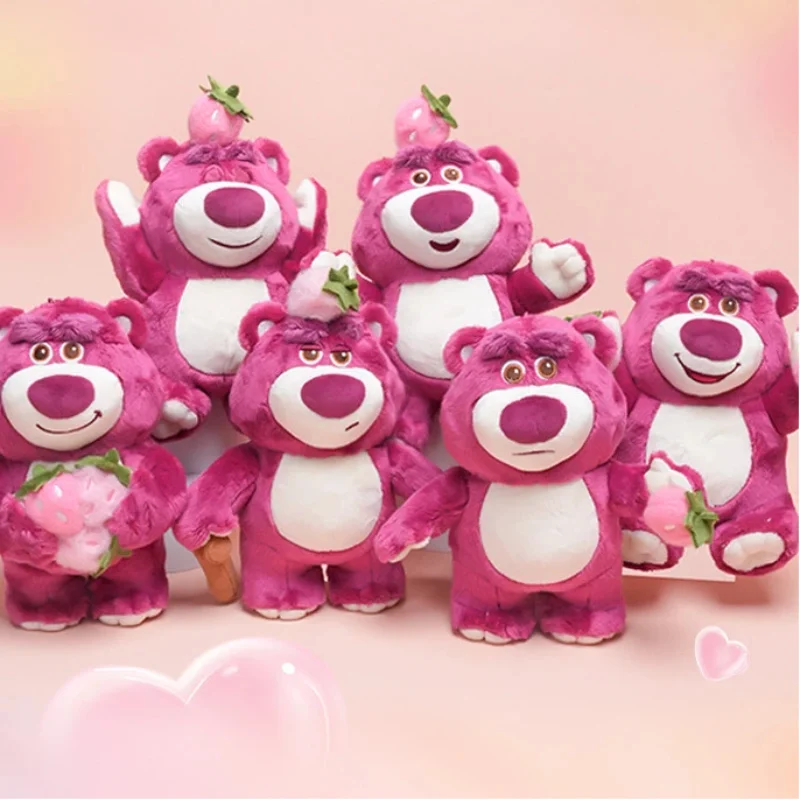 

Плюшевый мишка Лотсо 16 см, милые мягкие игрушки для детей, клубничный мишка, плюшевые брелоки, украшение для комнаты и сумок, подарки