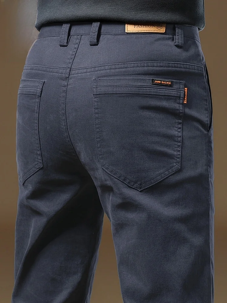 

Men's Casual Pants Spring High-End Busin West Pants Trendy Long Pants Straight Leg Pants mid Waist Zipper Fly