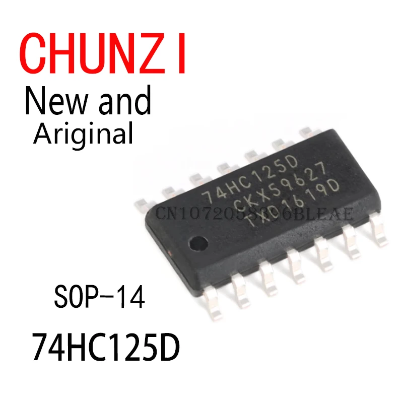 10PCS New and Original SMD SN74HC125DR SN74HC125 74HC125 SOP-14 74HC125D