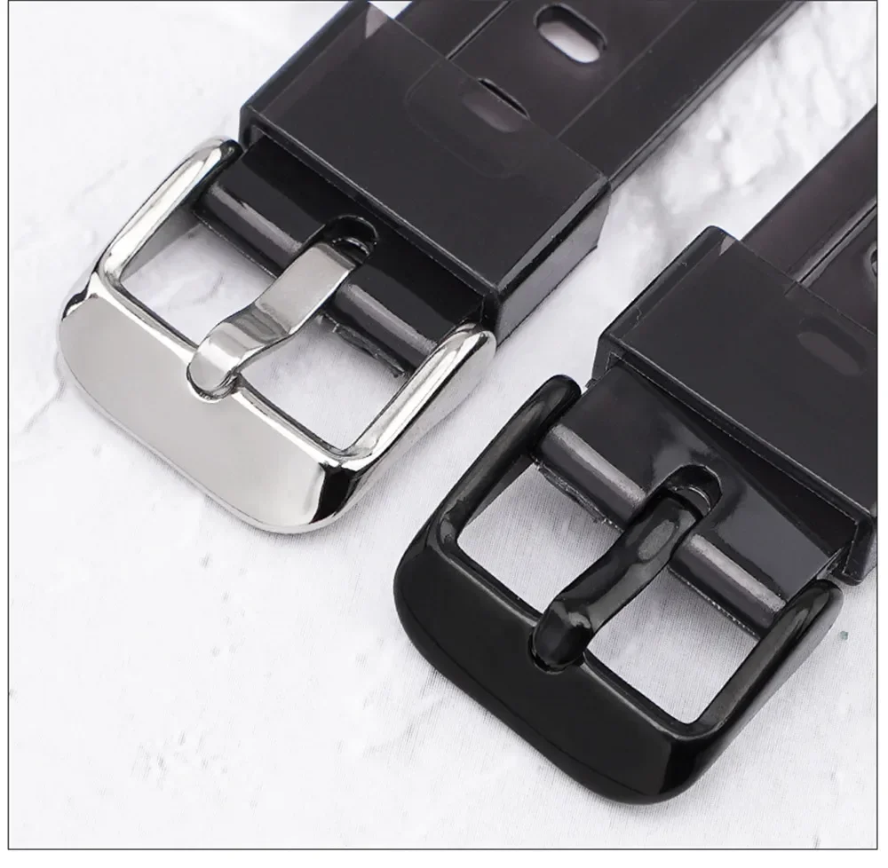 CxdWatch حزام ل كاسيو F91W F-84 F-105/108 A-158/168 AE-1200/1300 شفافة ملونة سيليكون سوار الفرقة اكسسوارات 18 مللي متر #2