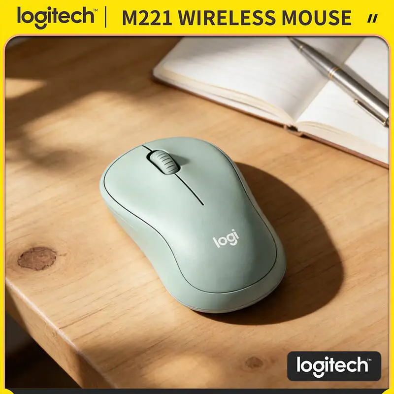 

Logitech M221 Ergonomic Wireless Mouse - Silent Buttons, 2.4GHz Connection, 18-Month Battery, 10m Range, Suitable for Students