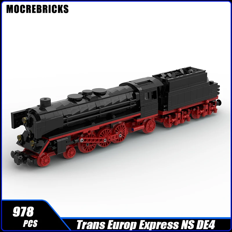 

MOC- 202862 Модель строительных блоков, Германия, железнодорожный экспресс Baureihe 01, моторизованный паровоз, сделай сам, кирпичи, игрушки, рождественские подарки