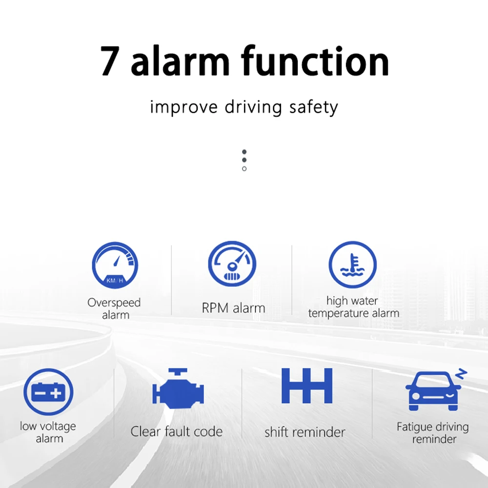 C500 السيارات obd2 hud رئيس متابعة العرض obd الزجاج الأمامي سيارة عداد السرعة العارض الملحقات الرقمية سرعة السيارة km/ساعة MPH العارض #5
