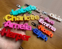 Custom Name Acrylic Keychain Personalized Backpack Lunch Box Tag Purse Birthday Party Wedding Pavor Anniversary Gift