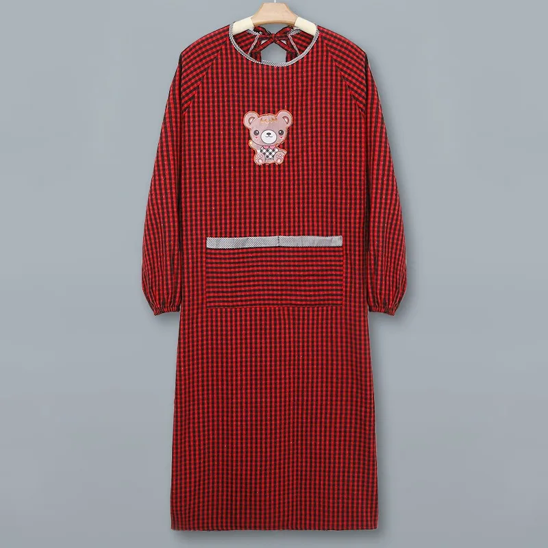 

Износостойкий фартук с длинными рукавами для взрослых, женщин и детей, устойчивое к пятнам легко чистящееся обратное пальто для домашней кухни и приготовления пищи