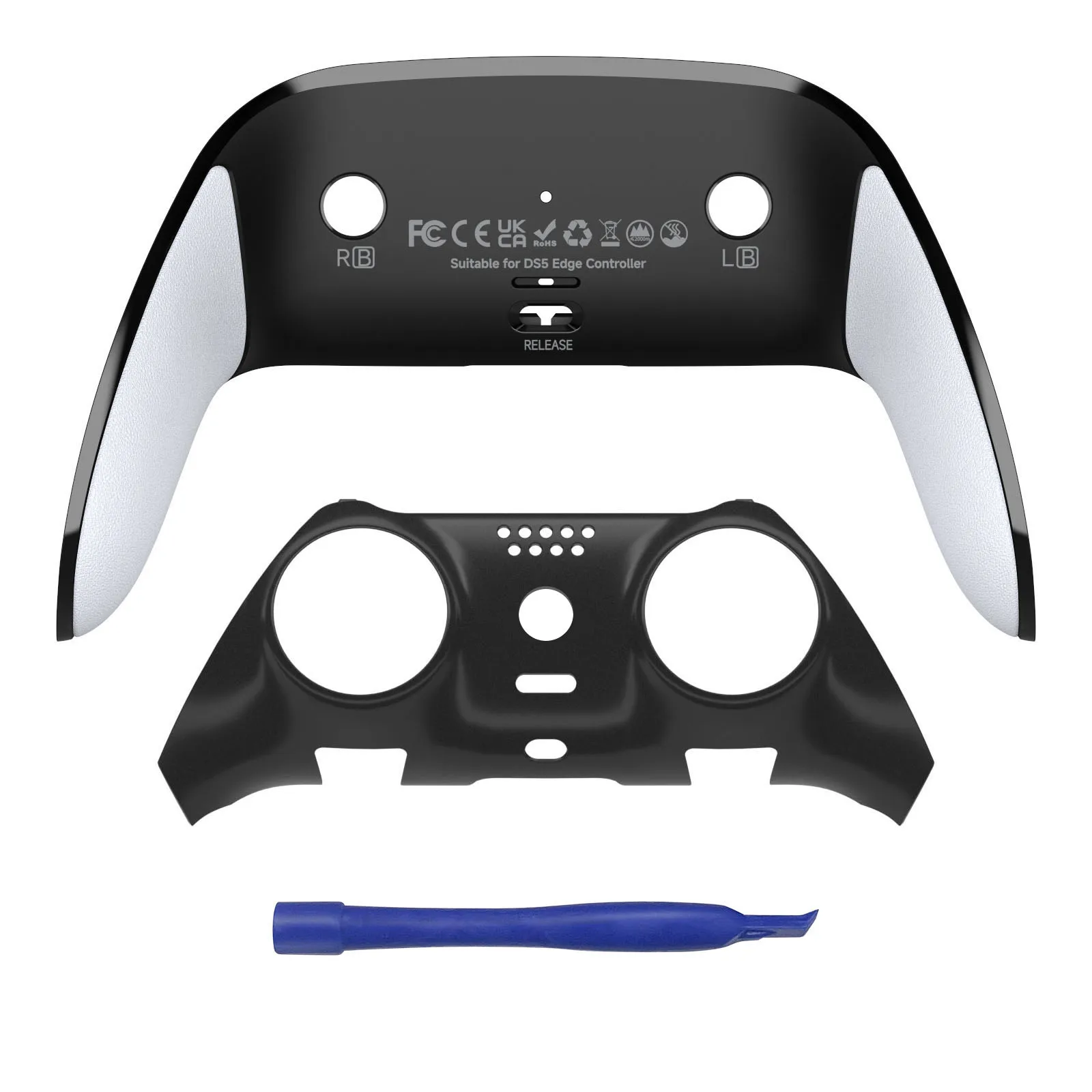 Für Playstation 5 Edge Obere und Untere Dekorative Verkleidung Ersatz-Front- und Rückseiten-Clip-Gehäuse für PS5 Edge Kabellosen Controller