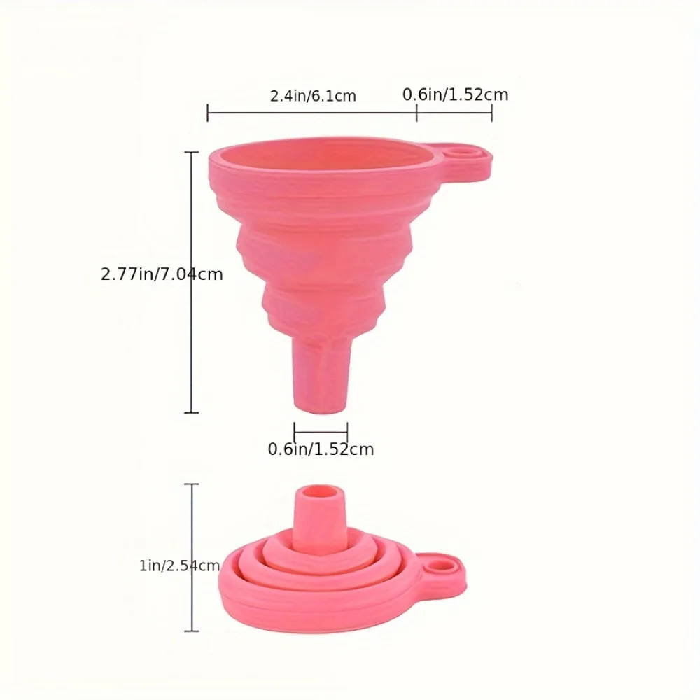 Silicone Folding Funnel Mini Kitchen Funnel Easy To Use Space-Saving Portable Dispenser for Liquids Jam Beans Automotive Flask