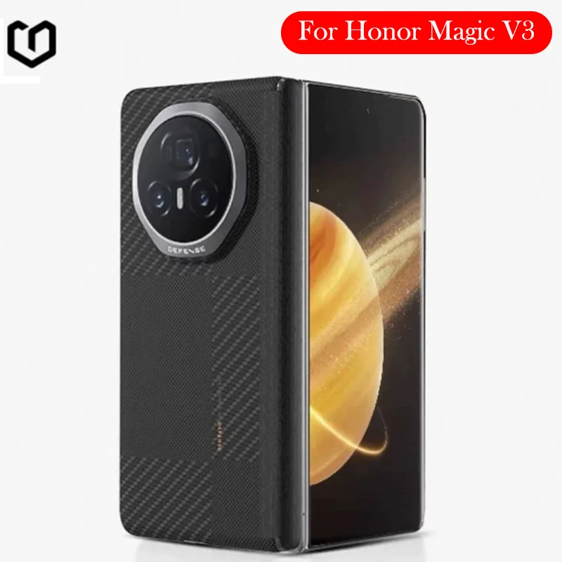 

DEFENSE Magnetic Original Case For Honor Magic V3 Kevlar Carbon Fiber Back Cover Case for HONOR MAGIC V3