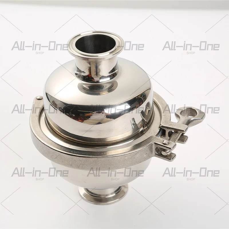 304 stainless steel spherical discharge filter sanitary grade quick-loading tube check valve food grade filter