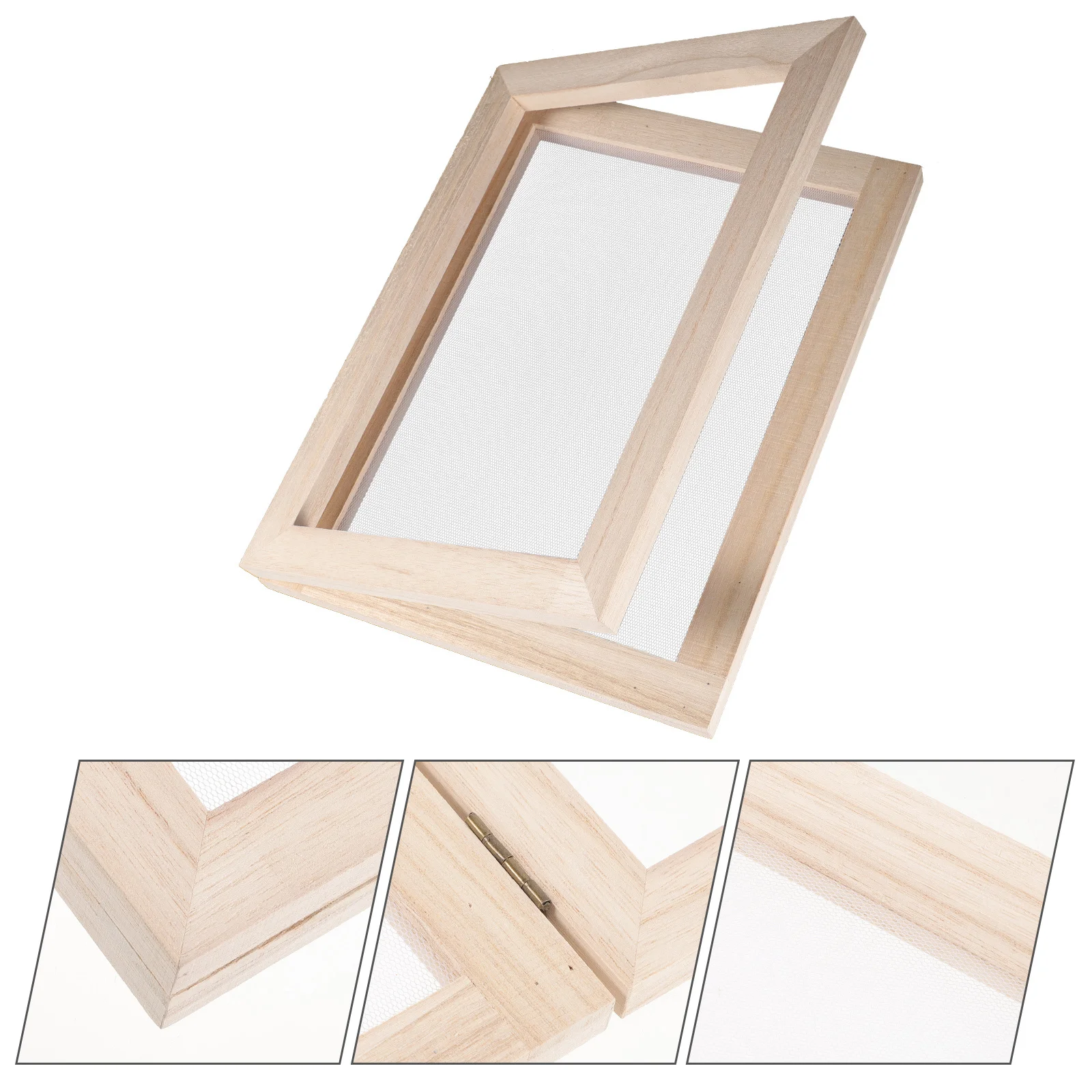 Diy Children Craft Making Kit Wooden Frame Screen For Handmade Paper Recycling Project Kids Craft Activity, Paper Making