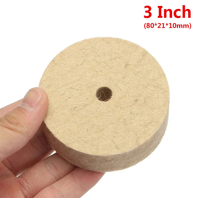 3 Inch Wool Polishing Buffing Grinding Wheel Polisher Disc Pad For Car Polisher Auto Accessories Polishing Polisher Pads 80x21mm