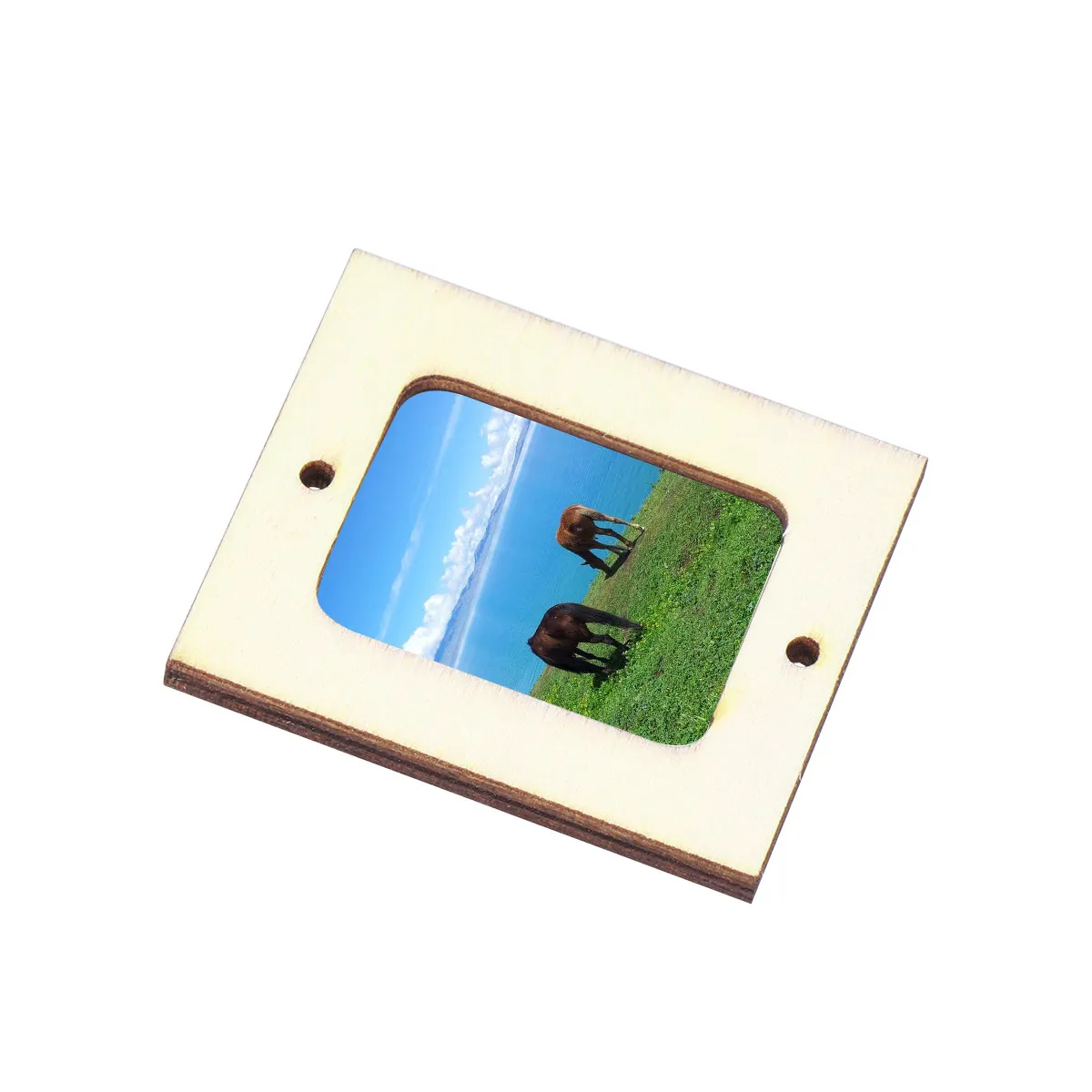 20Pcs Wooden Photo Frame Handmade Decorative Frame Ideal for DIY Crafts Christmas Home Decor Gifts Educational Activity Display