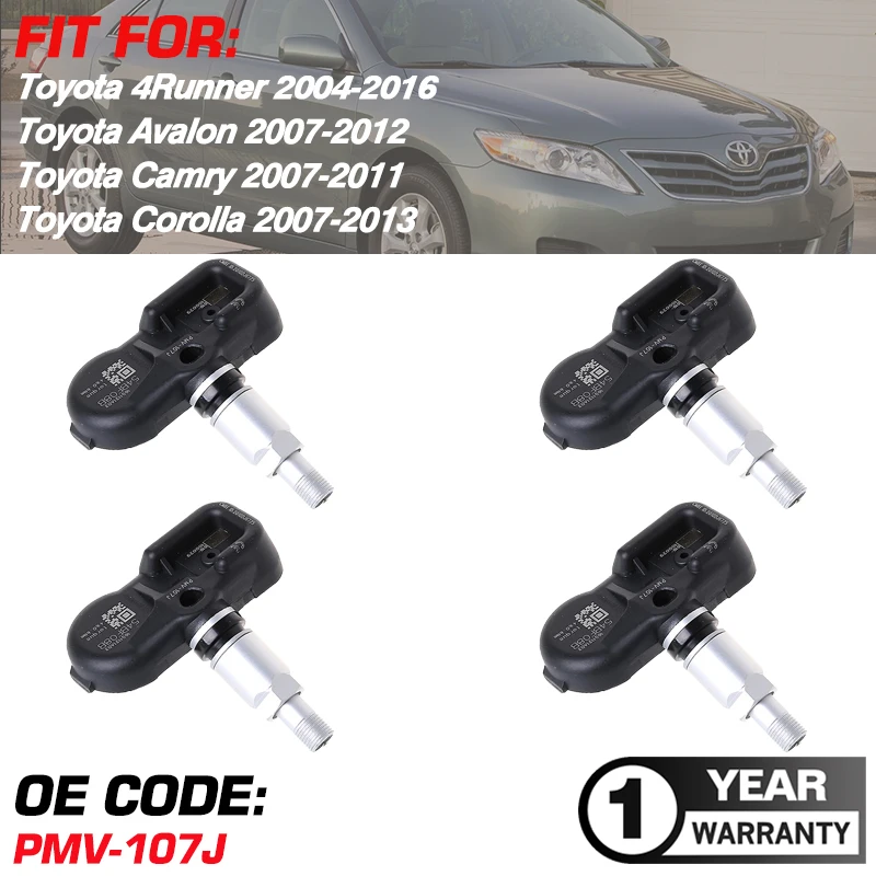 

315 MHZ Car TPMS For Toyota 4Runner 2004-2016 Toyota Avalon 2007-2012 Toyota Camry 2007-2011 Toyota Corolla 2007-2013 PMV-107J