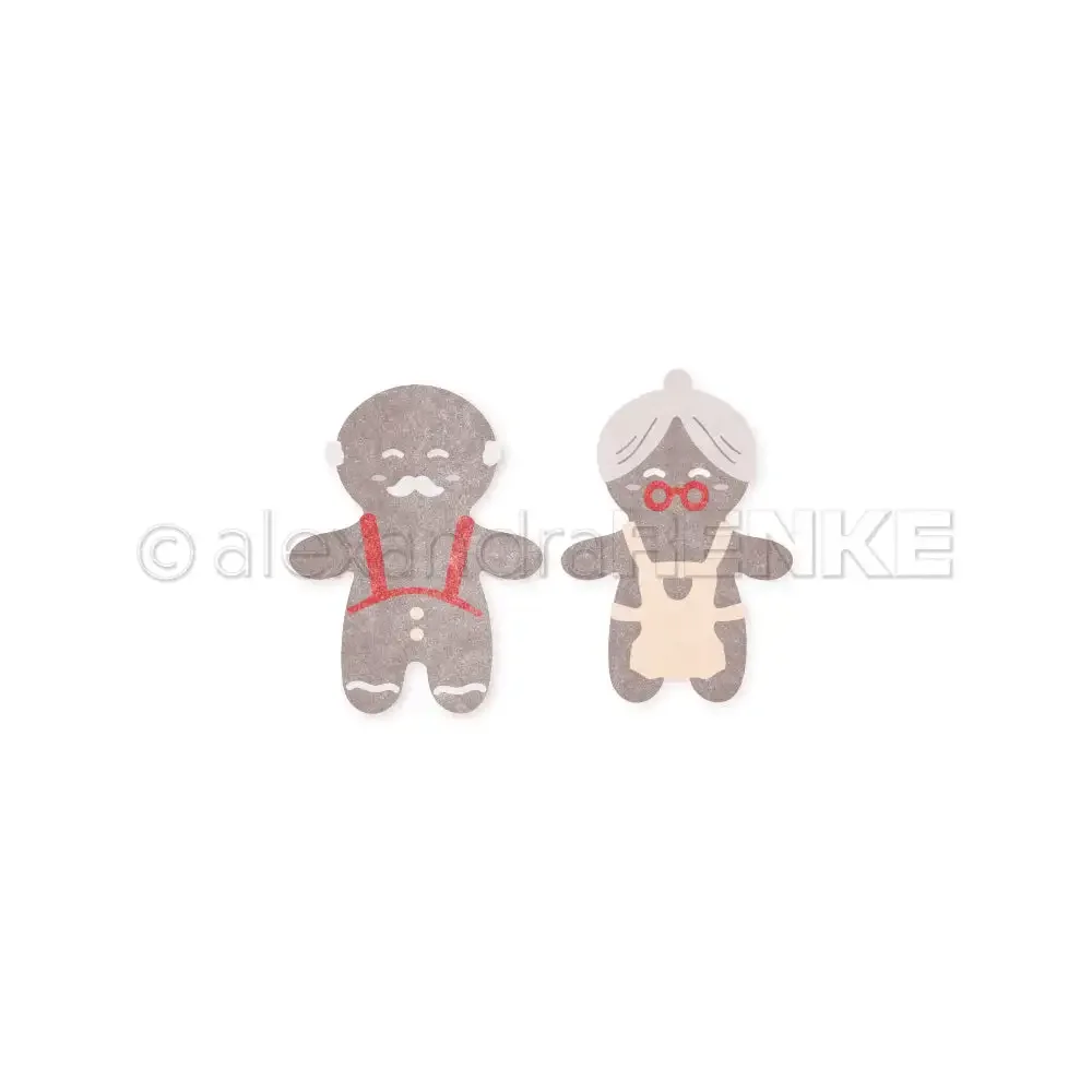 The Old Lady Is Wearing Reading Glasses Cutting Dies Scrapbook Diary Decoration Stencil Embossing Template DIY Greeting Card