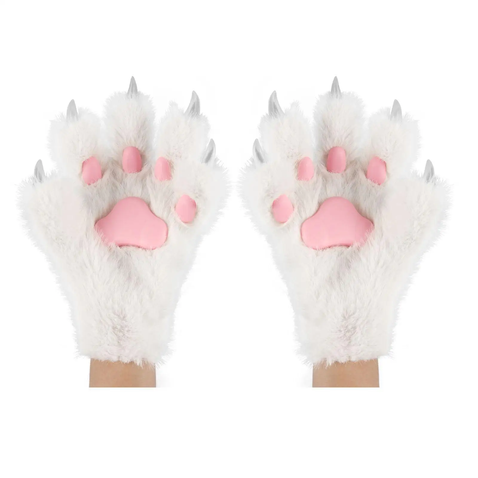 

Перчатки для косплея, пушистые лапы животных, перчатки в виде лап кошки или волка, аксессуар для косплея, украшение для вечеринок, костюмы с лапами