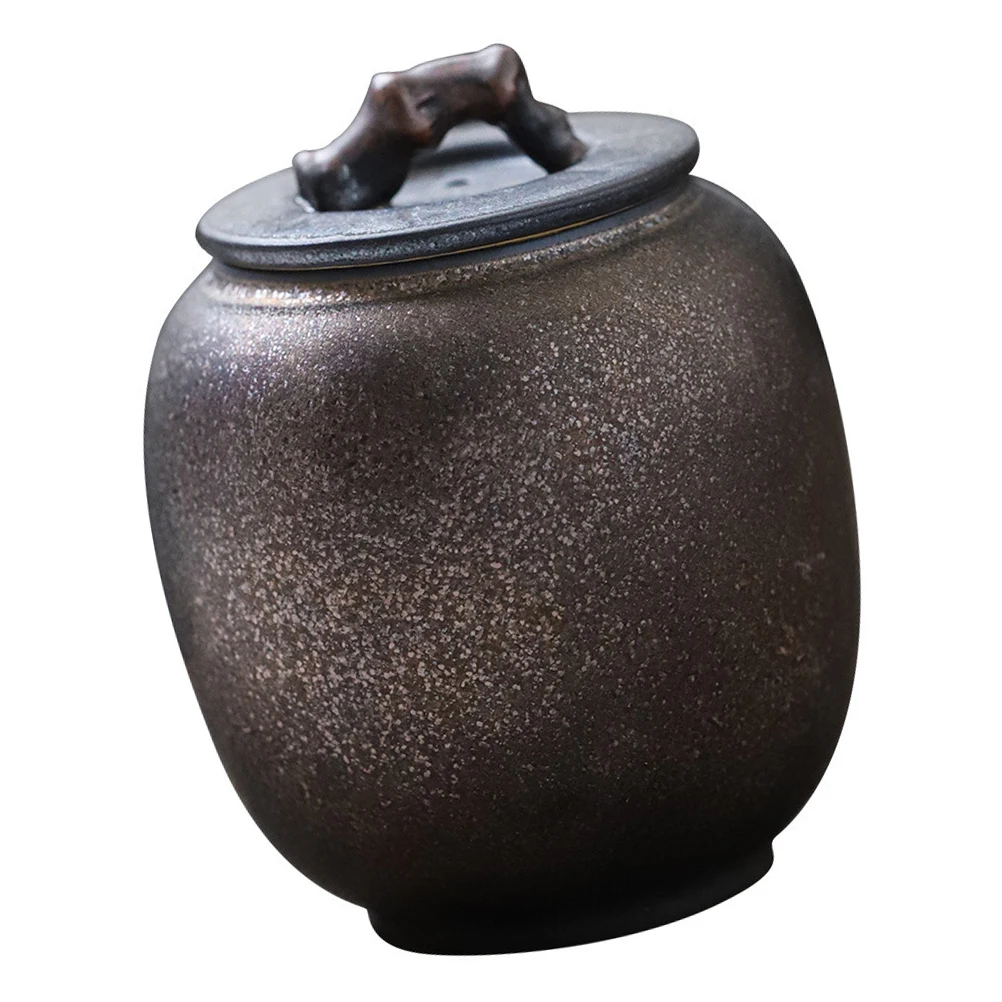 

1Pcs Household Seal Jar Simple Design Ceramic Storage Canister for Tea Coffee Nuts Ceramic Canister Retro Storage Jar