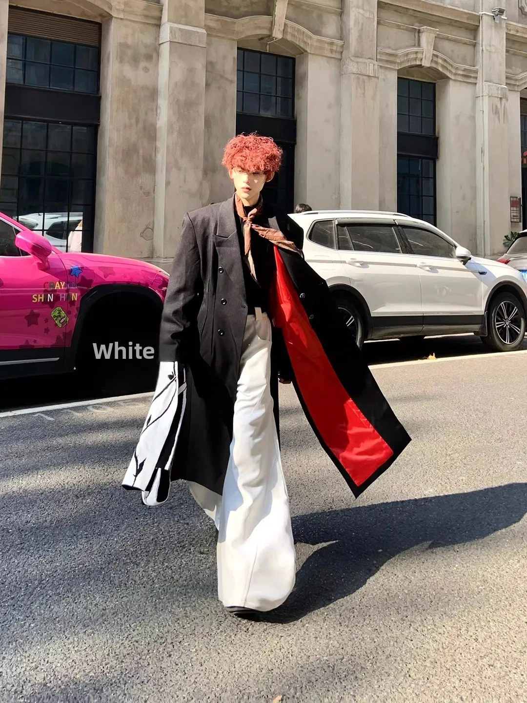 

Мужское пальто Bla Red Inner Pad Shoulder для осени и зимы, деконструированное, с эффектом помятости, с утяжкой на талии, ветровка, премиум-класса, средней длины