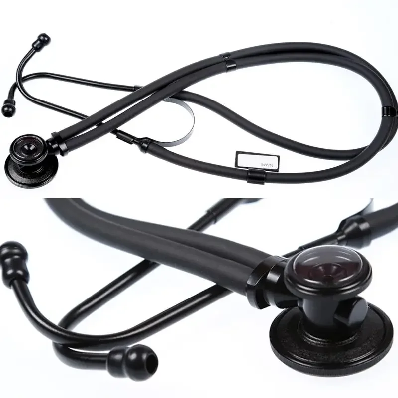 Multi-function stethoscope double-sided double-tube stethoscope to listen to fetal heart extended luxury black plating