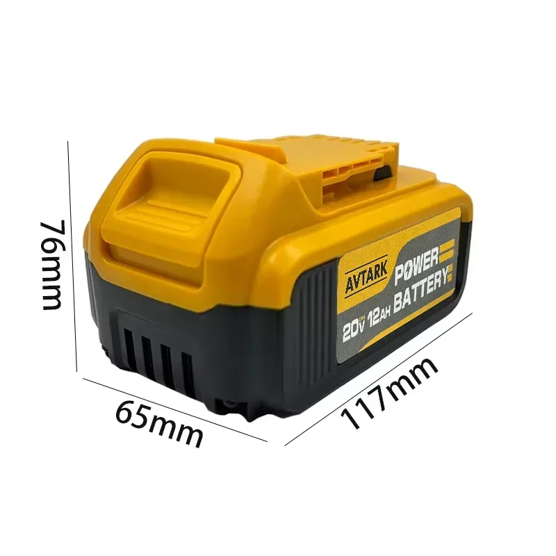 Original 12Ah large capacity For DeWalt DCB200 DCB184 DCB203 DCB205 Power Tool Batteries 20 Volt Replacement Li-ion Battery
