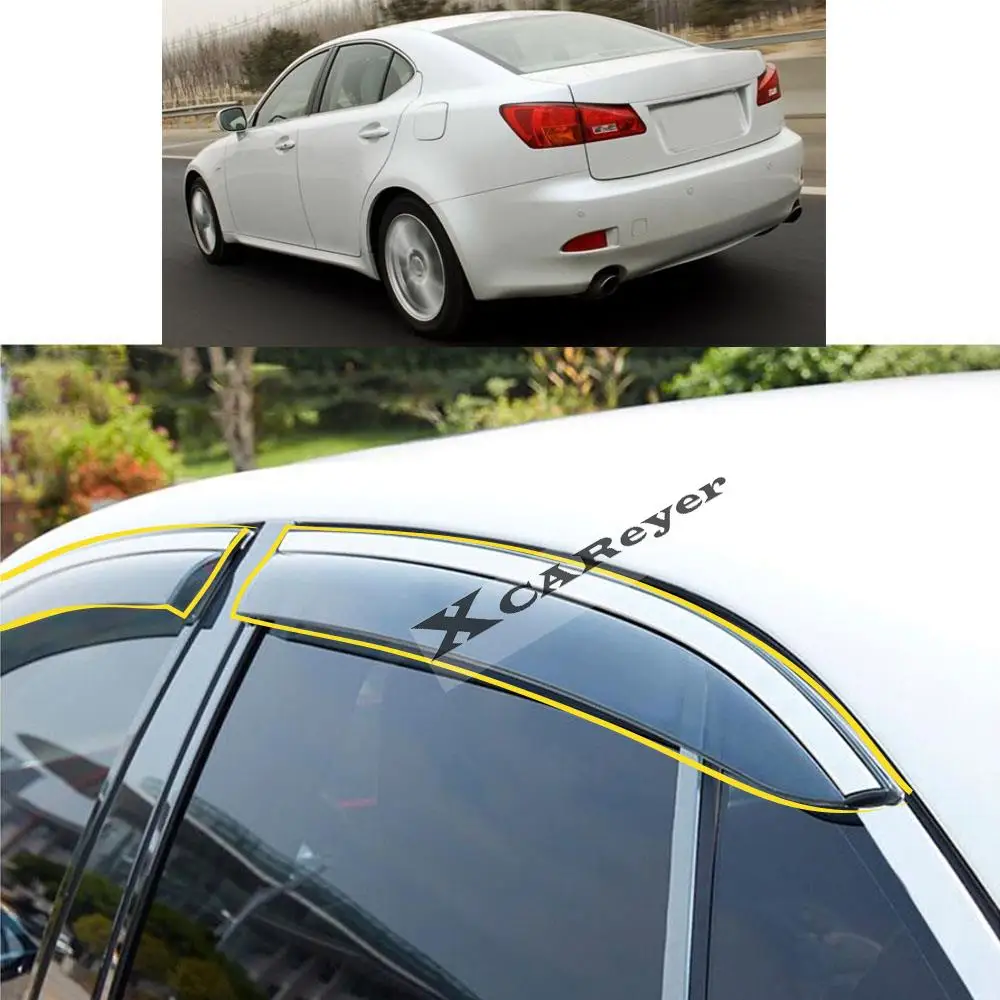 

For LEXUS IS IS200/IS300 2005-2010 2011 2012 Car Body Styling Sticker Plastic Window Glass Wind Visor Rain/Sun Guard Vent Parts