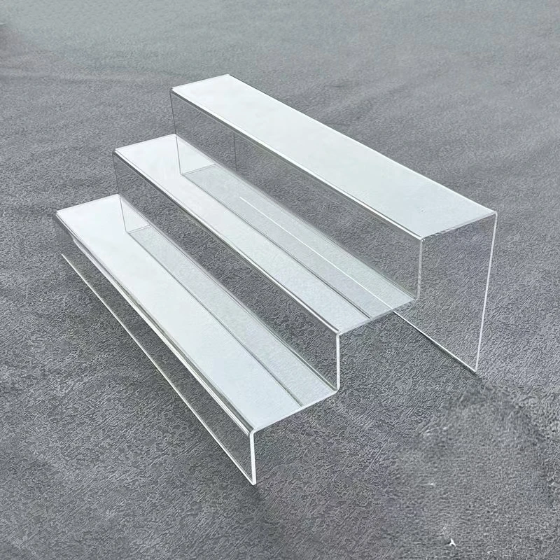 

2-3 Layers Acrylic Display Rack Free Of Installation, Fully Clear Ladder Storage Rack Toy Storage Shelf Perfume Display Stand