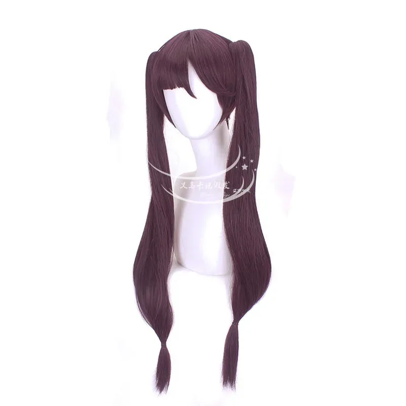 CyGame Genshin تأثير منى Megistus شعر مستعار طويل ذيل حصان تأثيري حلي مقاومة للحرارة الشعر الاصطناعية النساء لعب الأدوار الباروكات