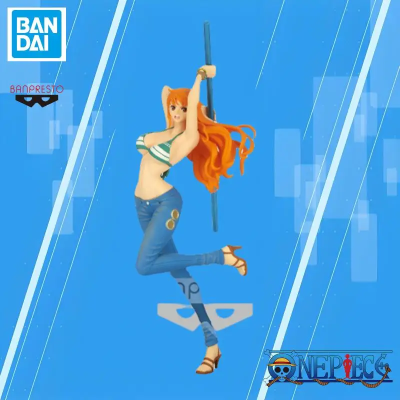 

in stock BANDAI BANPRESTO LADY FIGHT ONE PIECE Nami action figure peripherals Model Garage Kit Ornaments Customized