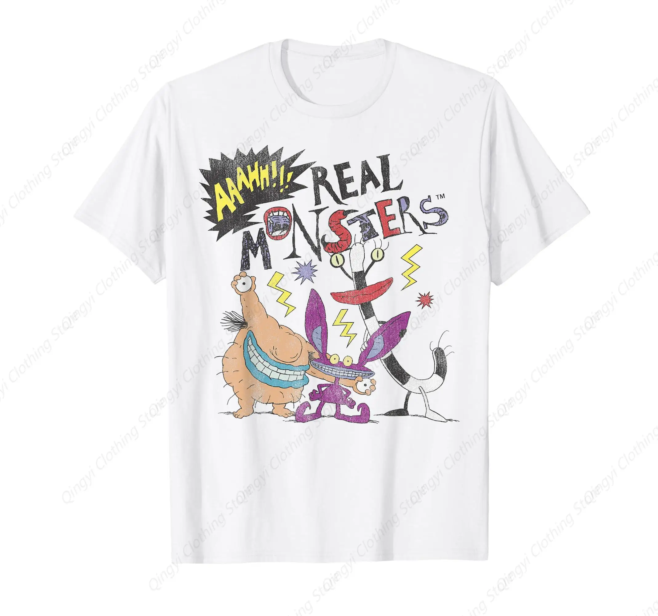 Aaahh!!! Real Monsters Friends Spooky Scary Retro Group Shot T-Shirt