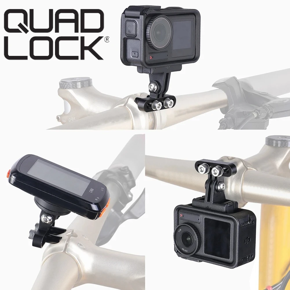 

QUAD LOCK Bicycle Speedometer Stem Mount Adjustable Angle Bike Stopwatch Mount Holder Lightweight for Gopro