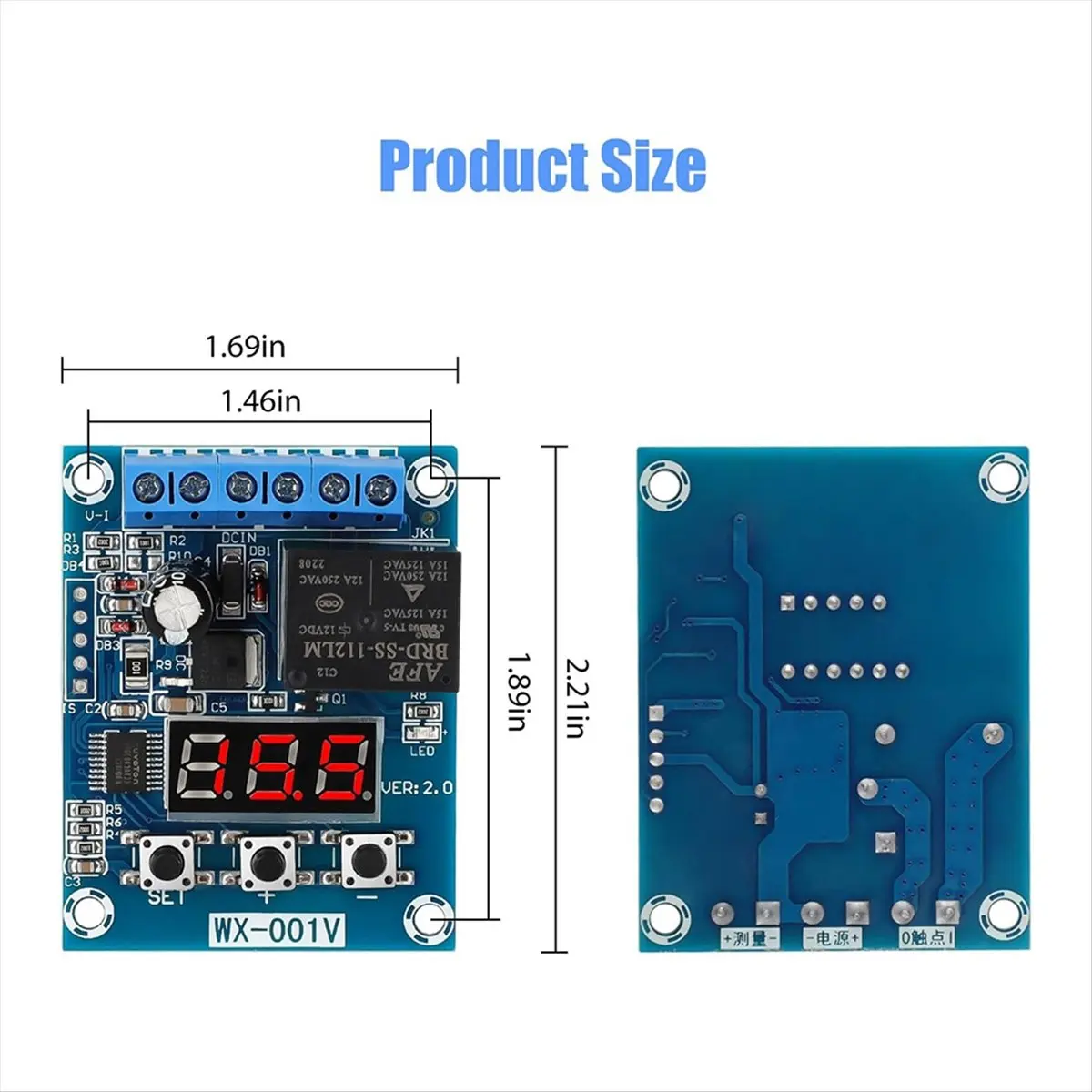 BHBL 1PCS Low Voltage Cutoff, Battery Voltage Monitor Module DC 12V Low Voltage Cut Off Charge Discharge Protection Board
