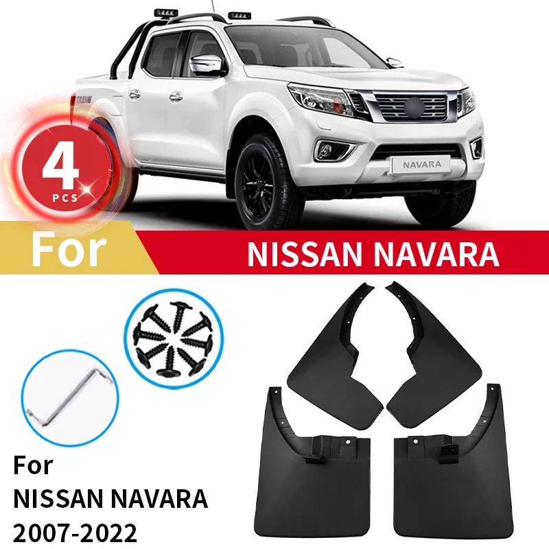 

For Nissan Navara Mud Flaps 2017-2022 Front Rear Wheel Fenders Car Mudguard Cover Guards Mudflaps Protection Accessories 4pcs