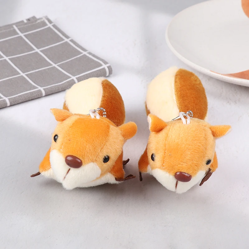 Cute And Cute Big Tail Squirrel Pendant Plush Toy Little Squirrel Doll Cartoon Bag Pendant Keychain Doll