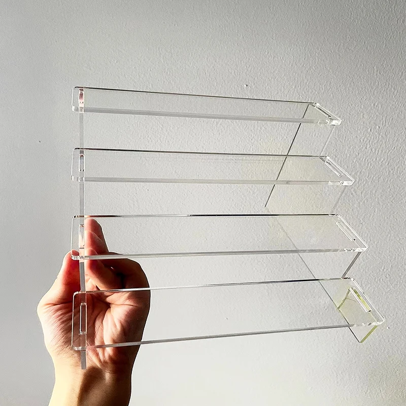 Color Acrylic Risers Display Shelf Multi-Layer Organizer Stand for Hand-Made Figure Funko POP Shelf Cupcake Perfumes Stand