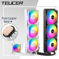 Teucer-enfriador de agua para CPU, 120/240/360mm, disipador de calor de refrigeración líquida eficiente, radiador colorido para LGA 20XX 1700 1200 115X AM4 AM5