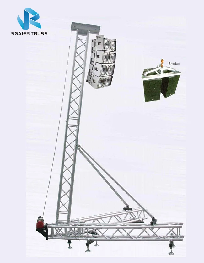 TUV/CE Certification Aluminum Bolt /spigot Heavy Load PA Line Array Speaker Tower Aluminum Truss