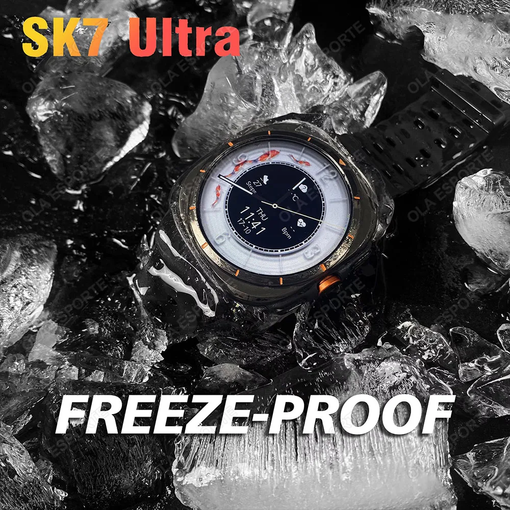 New Korean For Galaxy Watch Ultra 7 Smart Watch 500mAh GPS Track Watch IP68 AMOLED 5.3 BT Call Sports Smartwatch For iOS Android