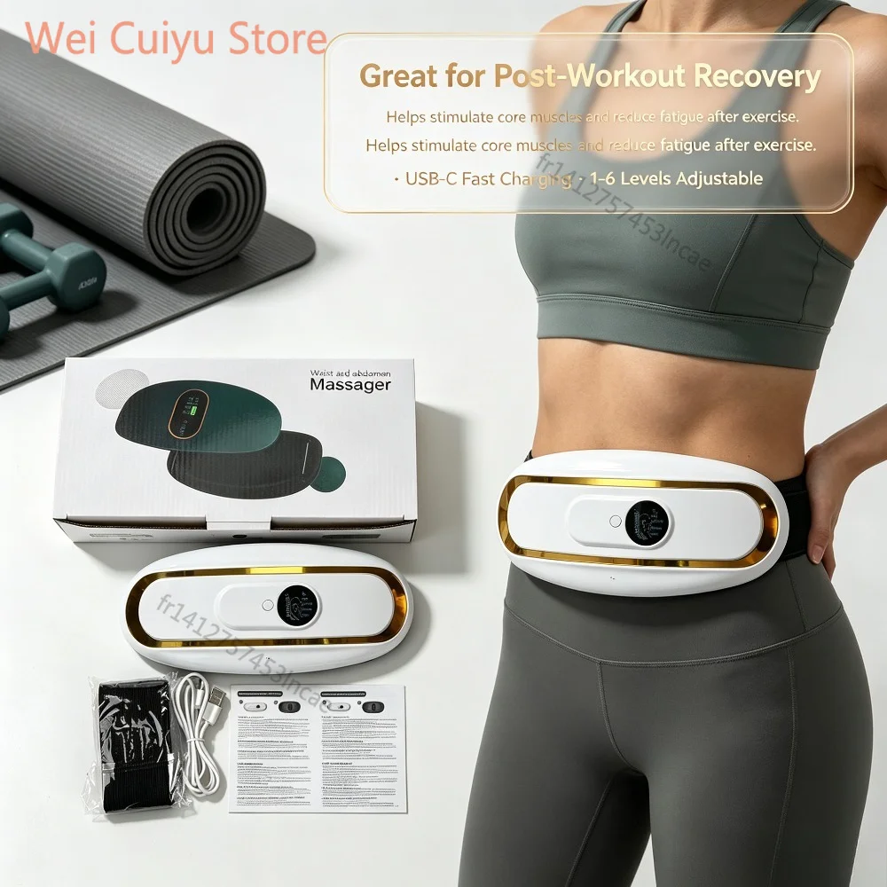 Ceinture de massage abdominale électrique pour femmes, machine amincissante pour brûler la graisse du ventre. Masseur corporel anti-cellulite, efficace pour la réduction de la graisse, la perte de poids et le remodelage corporel.