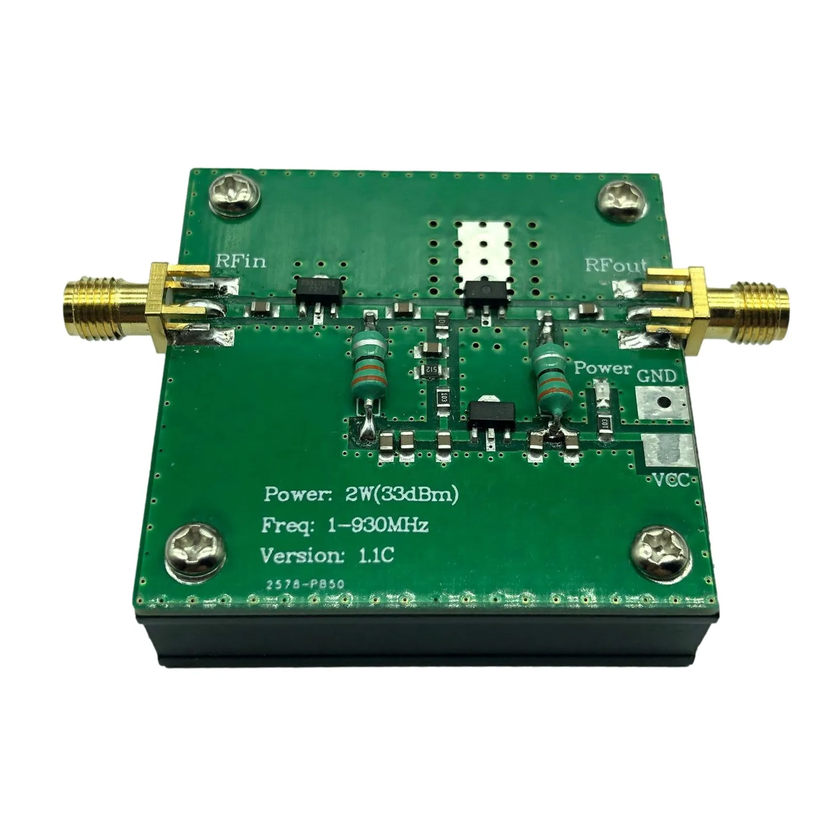 Transmisión de radio FM HF 1--930MHz 2.0W 2W RF Módulo amplificador de potencia de banda anchaN01R