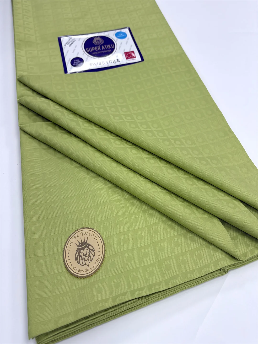 

Super Atiku African Men's Suit Fabric 2025 Soft Quaity Men Shirt Material Nigeria 100% Cotton Man Lace For Cloth Sewing