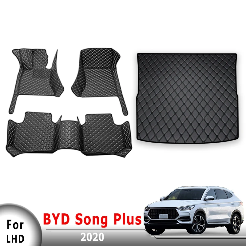 

Car Floor Mats Trunk Carpets For BYD Song Plus 2020 Auto Interior Accessories Anti-Dirty Waterproof Covers Automobiles Products