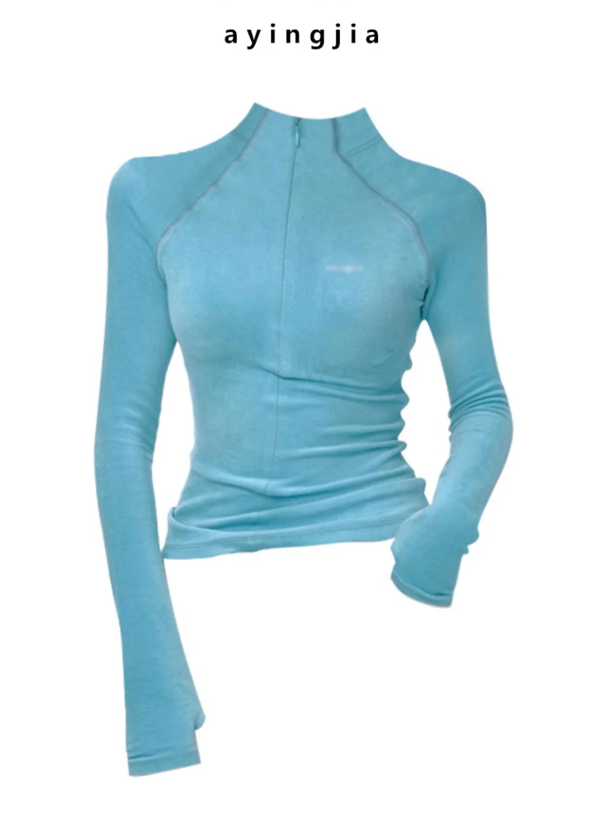 

Осенне-зимняя женская базовая рубашка Dopaide из бархата с полумолнией, приталенная, с воротником-стойкой и вставками на плечах, для повседневной носки, размер L