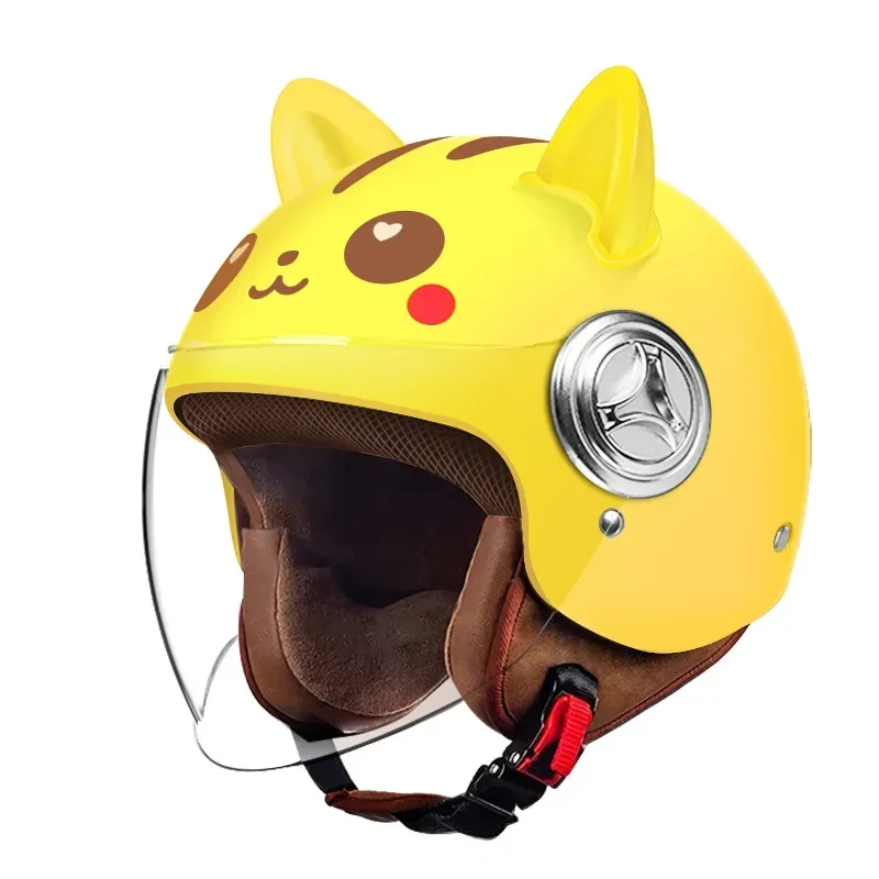 Cartoon Kid Electric Vehicle Safety Helmet Cute Animal Children Sports Four Seasons Unisex Half Helmet Motorcycle Safety Helmets