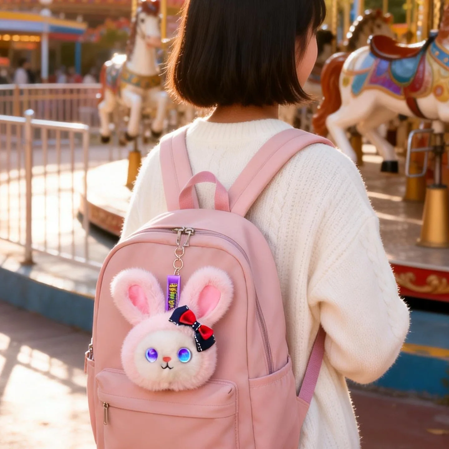 

Nene Bear AI Plush Toy Series, 88 Languages Emotional Support Smart Robot, Pink Rabbit Plushie Keychain Charm, Trendy Tech Gi